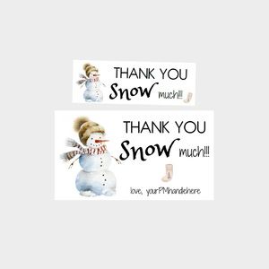 27. Snowman Personalized Package Inserts | Stickers Bundle